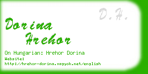 dorina hrehor business card